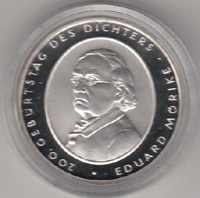 Beschrijving: 10 Euro EDUARD MORIKE